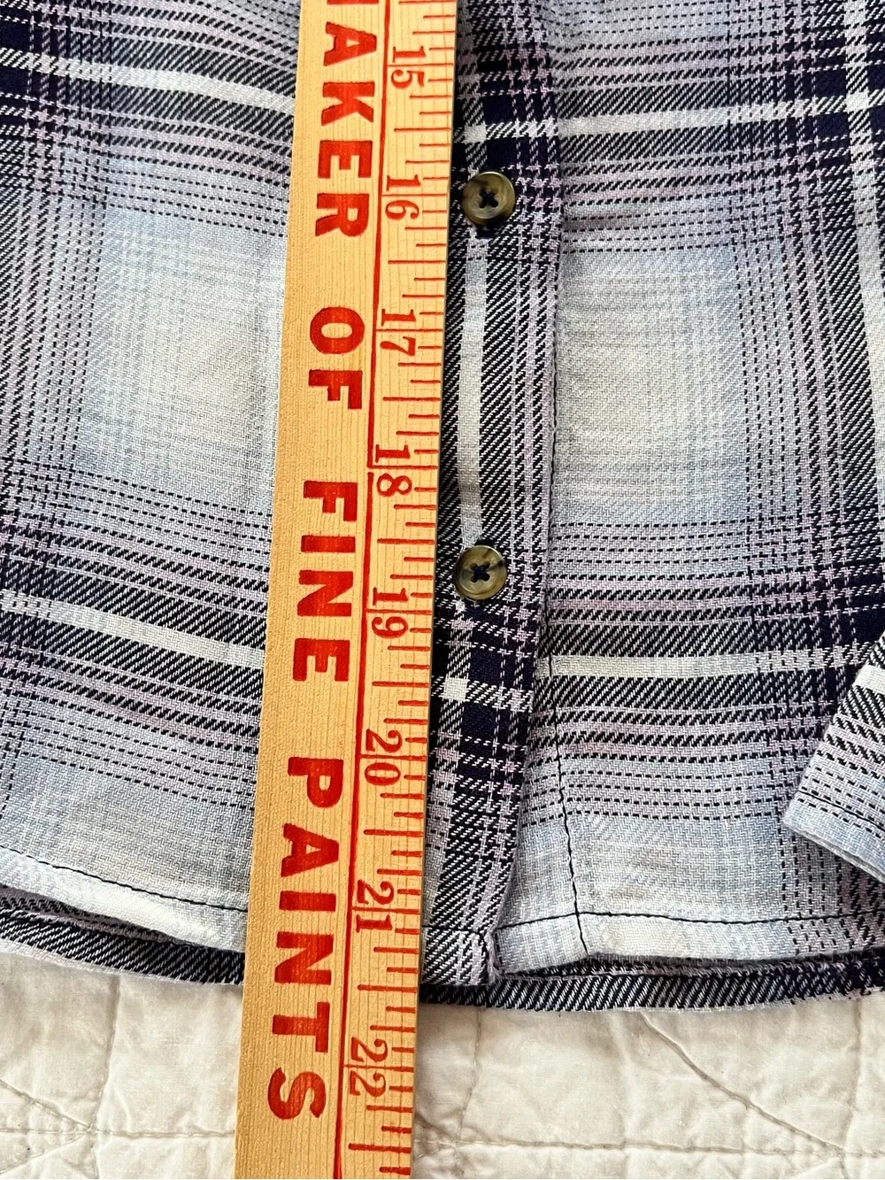 NWT Justice Girls’ Navy Ombre Plaid Button-Down Shirt Super Soft Cropped Preppy